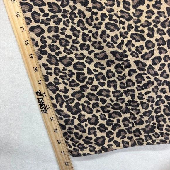 Abercrombie & Fitch The Barrel Jean Mid Rise Leopard Print Denim 26 Regular New - Picture 7 of 13